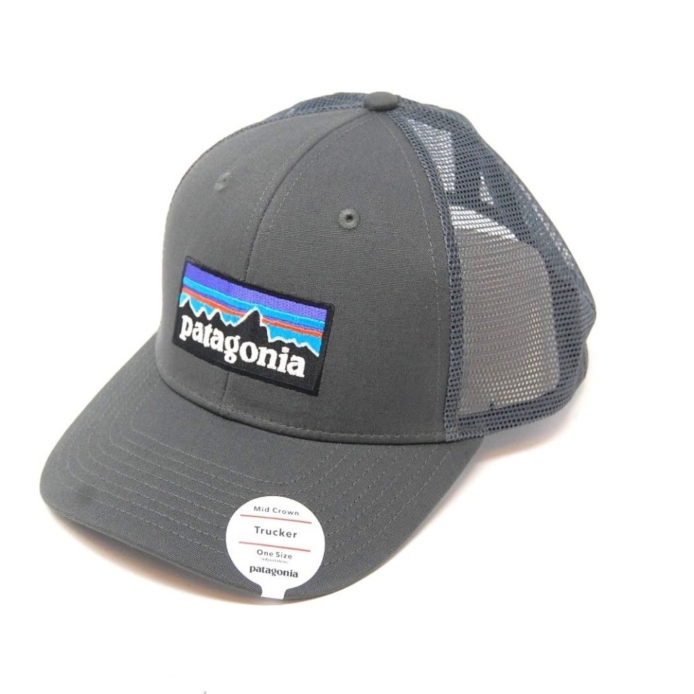 Patagonia Logo Trucker Hat New - Forge Grey